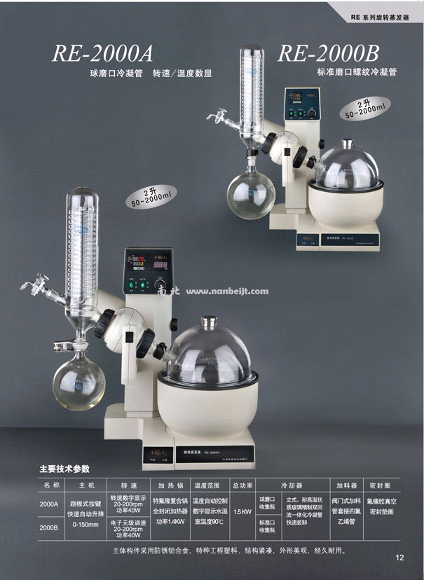 RE2000A旋轉(zhuǎn)蒸發(fā)儀