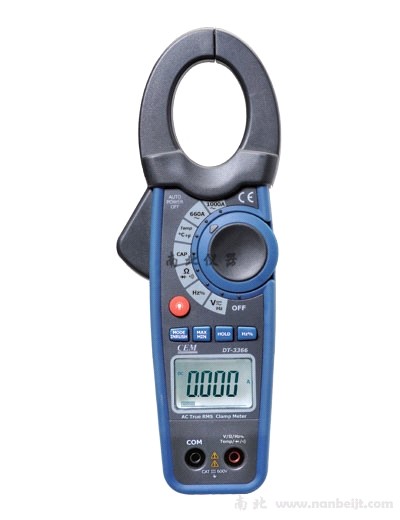 DT-3366/3368專業1000A真有效值交直流鉗型測試表